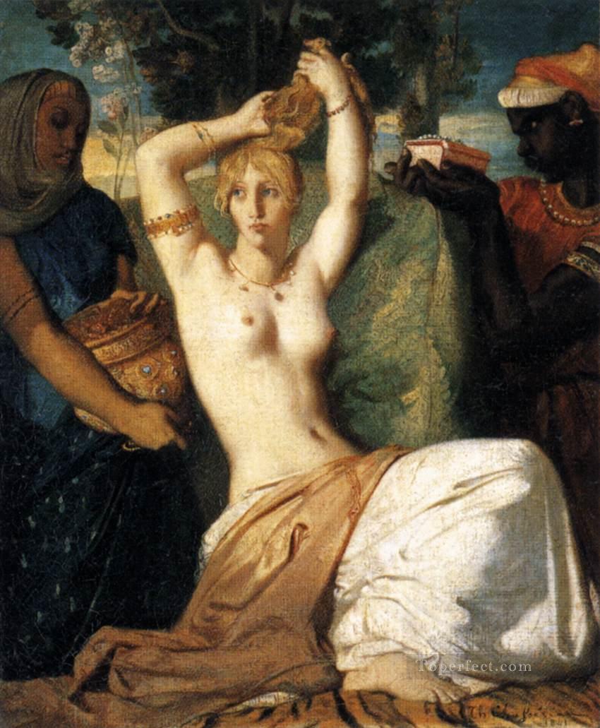 El baño de Esther romántico Theodore Chasseriau Pintura al óleo